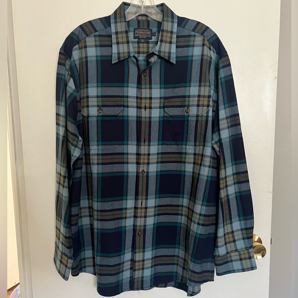 Pendleton Men's Blue Plaid Shirt